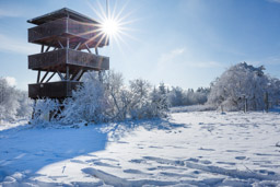 Aussichtsturm am Erbeskopf - Winter im Nationalpark Hunsrueck-Hochwald. Erbeskopf. Traumschleife Gipfelrauschen - Bestellnr: CAS_6528